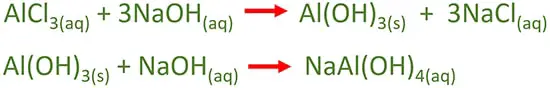 balanced reactions of AlCl3 + NaOH